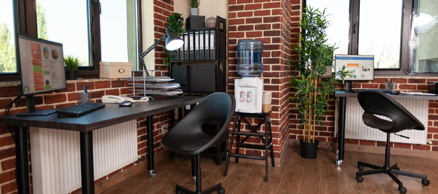 Office workspace representing 4P Payroll company history